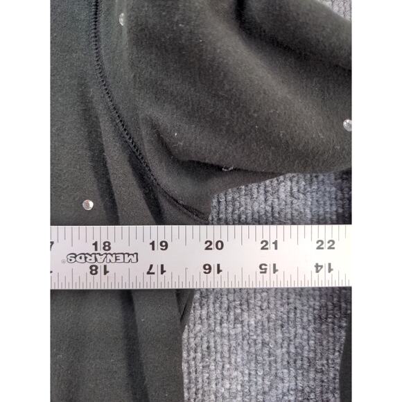 Quacker Factory Womens Full Zip Studded Shiny Jacket Size M Black - Picture 4 of 10